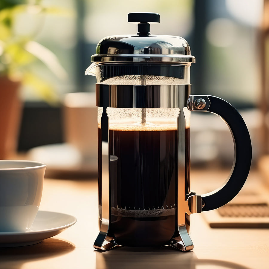 Lifestyle shot of Aeropress brewing Danger Coffee for fresh, mold-free clean energy