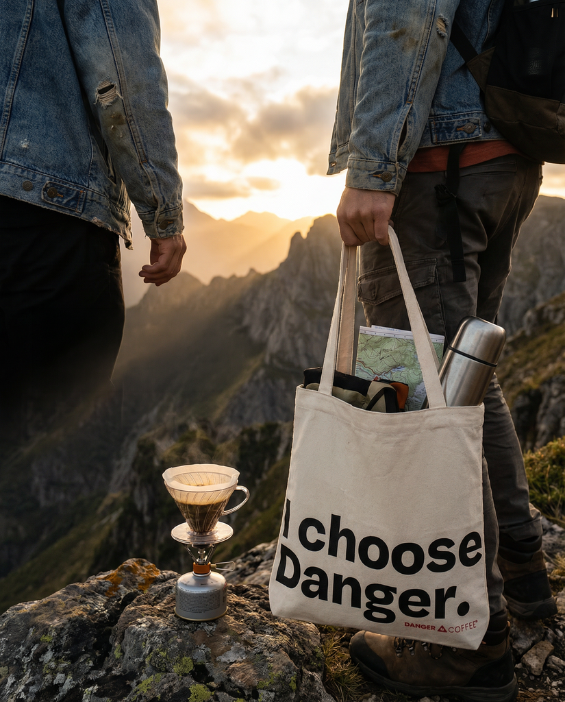 Danger Coffee Tote Bag